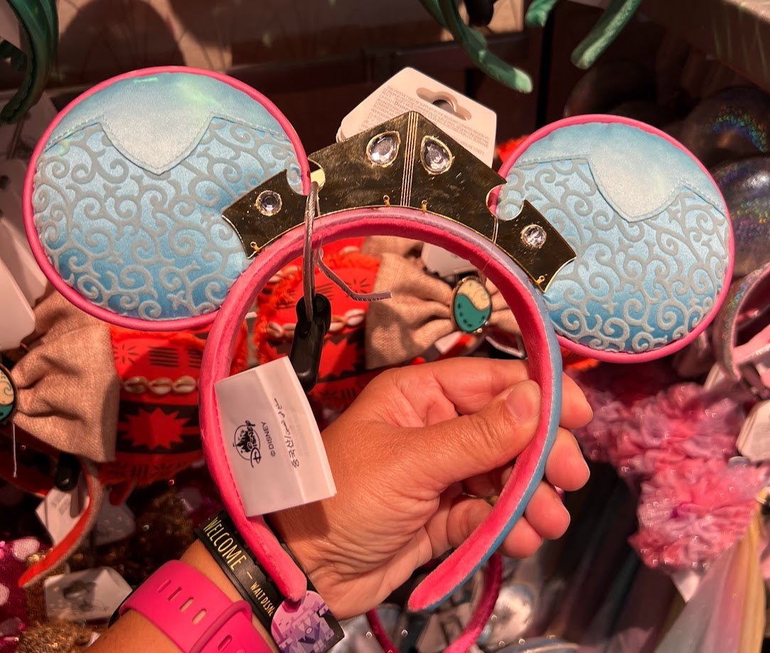 Aurora Sleeping Beauty Pink & Blue Minnie Mouse Ears Headband