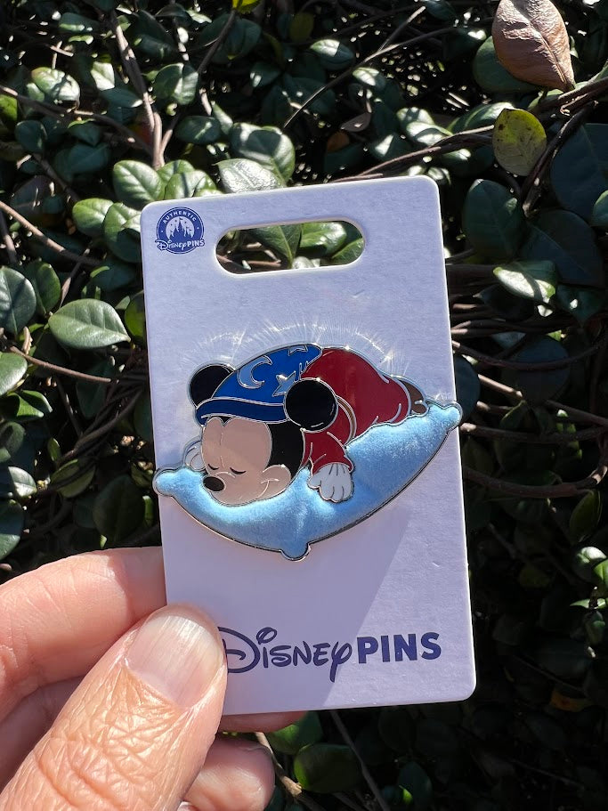Sorcerer Mickey Sleeping on a Pillow Disney Pin
