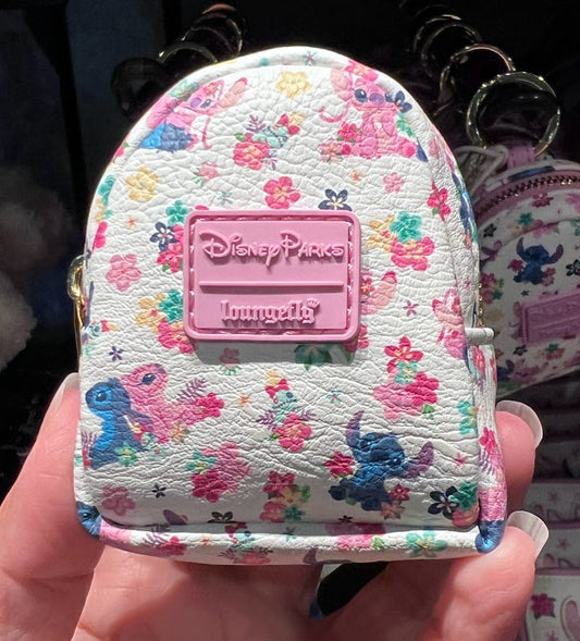 Stitch & Angel Mini Loungefly Bag Charm Keychain