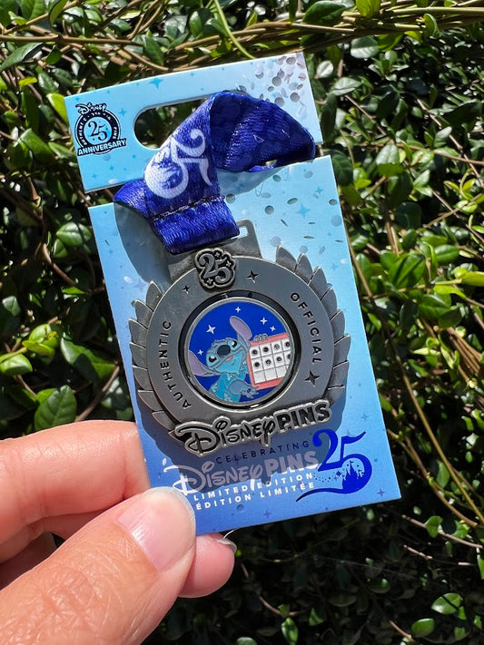 Stitch Medal Pin Trading 25th Anniversary Disney Pin