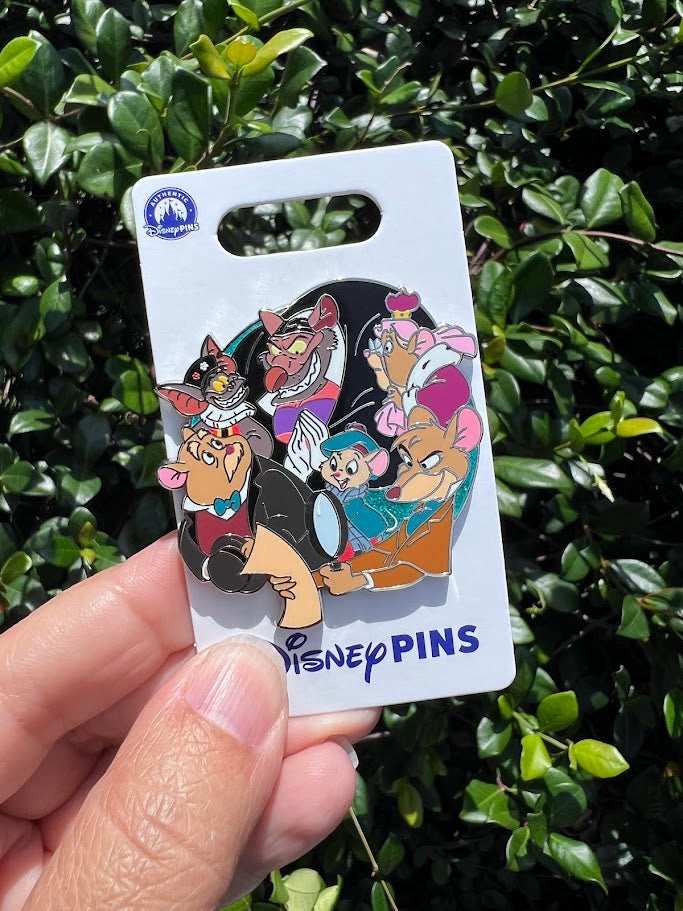 The Great Mouse Detective Characters Glitter Disney Pin