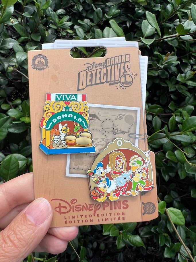 The Three Caballeros Daring Detectives Limited Edition Pin Set