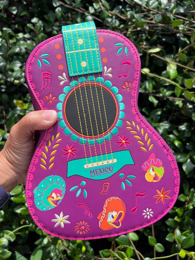 The Three Caballeros Mexico Pavilion Guitar Crossbody Loungefly Bag