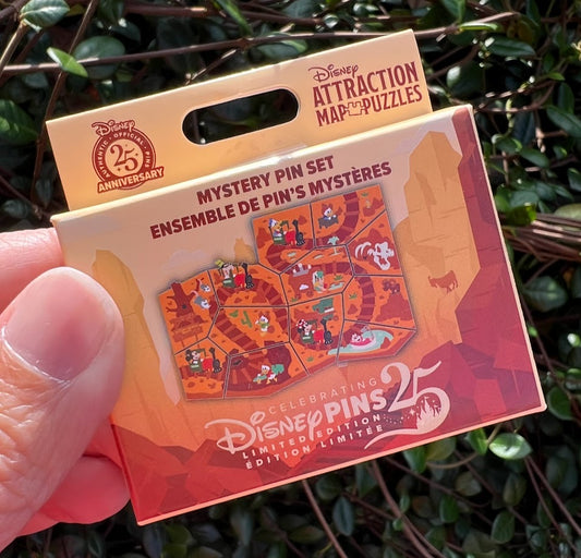 Big Thunder Mountain Attraction Map Puzzles Mystery Disney Pin