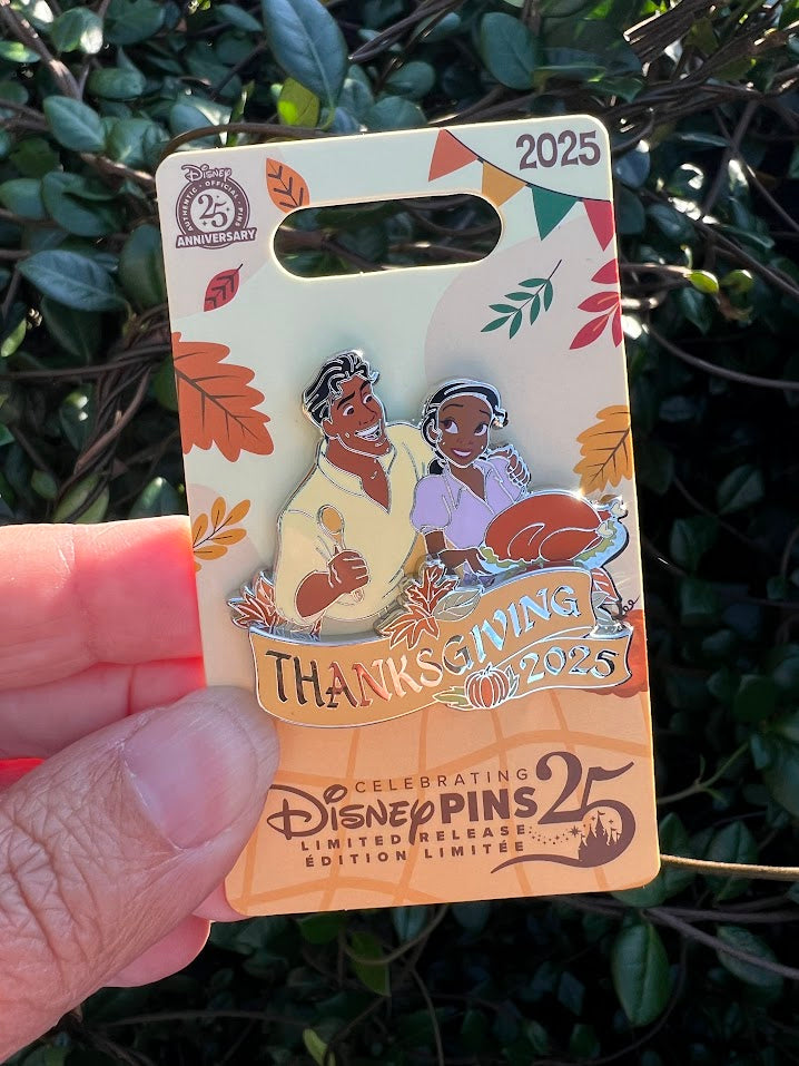 Tiana & Naveen Thanksgiving 2025 Limited Release Disney Pin