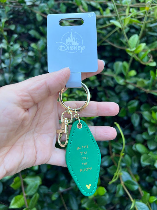 Enchanted Tiki Room WDW Logo Mania Keychain Bag Clip