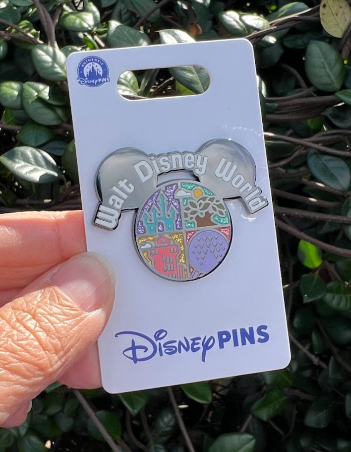 Walt Disney World 4 Park Icons Glitter Disney Pin