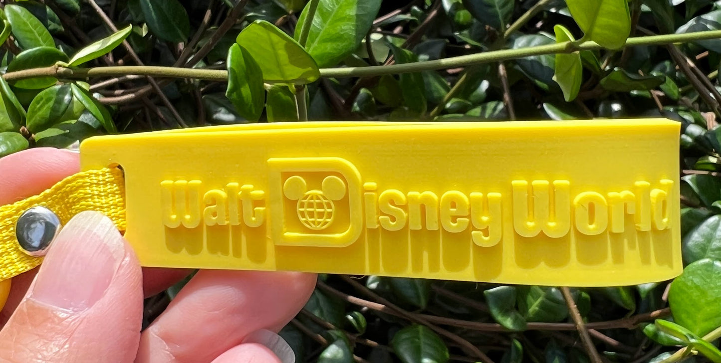 Walt Disney World Yellow Strap Keychain
