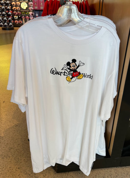 White Mickey Mouse Walt Disney World Adult T-Shirt