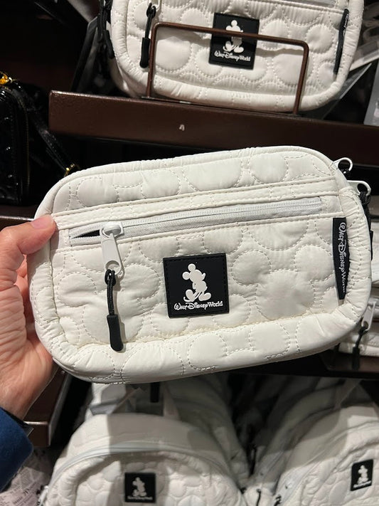 White Quilted Mickey Mouse Walt Disney World Fanny Pack