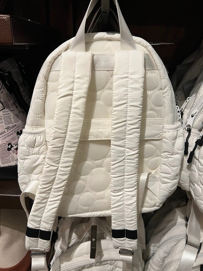 White Mickey Mouse Walt Disney World Quilted Mini Backpack