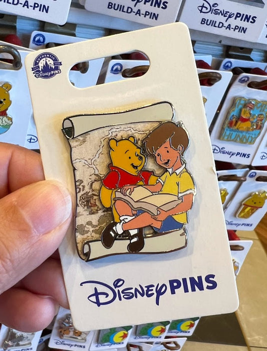 Winnie the Pooh & Christopher Robin Map Disney Pin