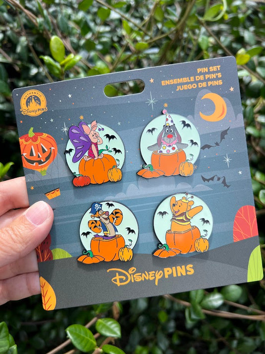 Winnie the Pooh & Friends Halloween 2025 Disney Pin Set