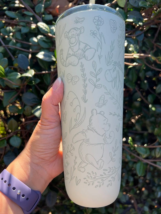 Winnie the Pooh & Friends Metal Starbucks Tumbler 24 oz.