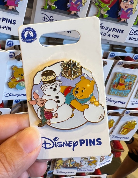 Winnie the Pooh & Piglet Building a Snowman Disney Pin